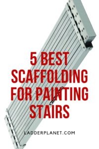 Scaffolding for painting stairs